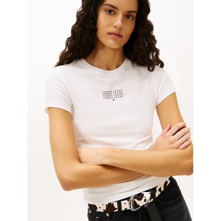 CAMISETA MUJER  TOMMY HILFIGER TJW SLIM MULTI LINEAR SS TEE