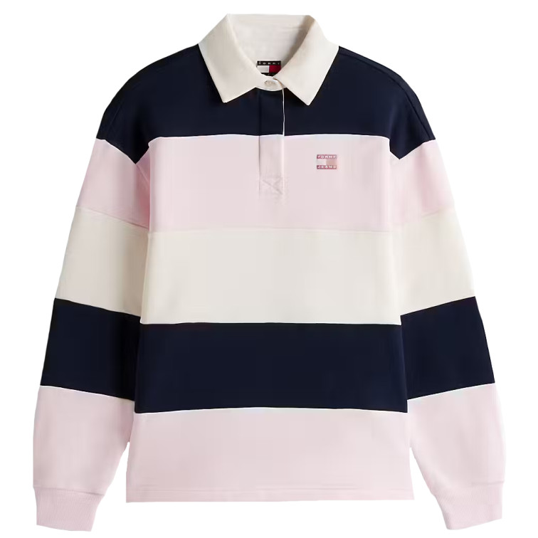SUDADERA MUJER  TOMMY HILFIGER TJW BADGE STRIPE RUGBY