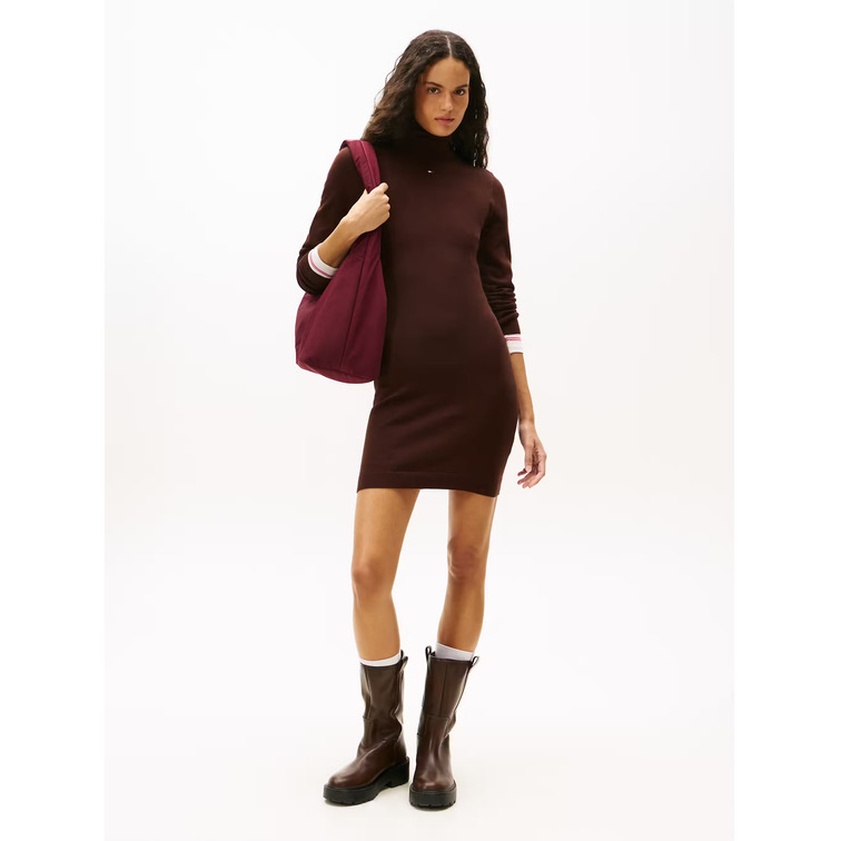 VESTIDO MUJER  TOMMY HILFIGER TJW ESS TURTLENECK SWEATER DRE