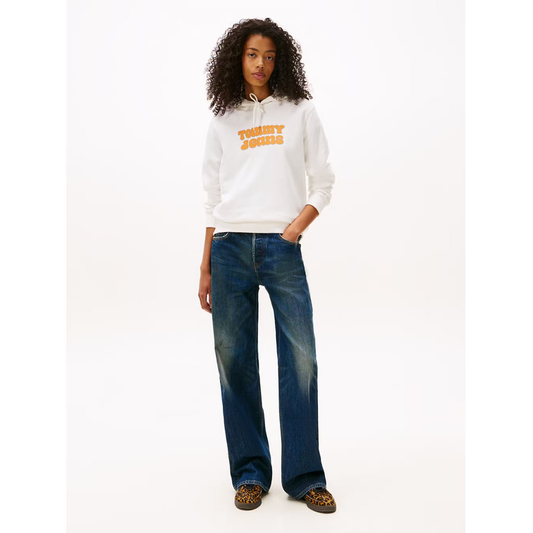 MUJER TJW REG ESS LOGO 2 HOODIE EXT YBL