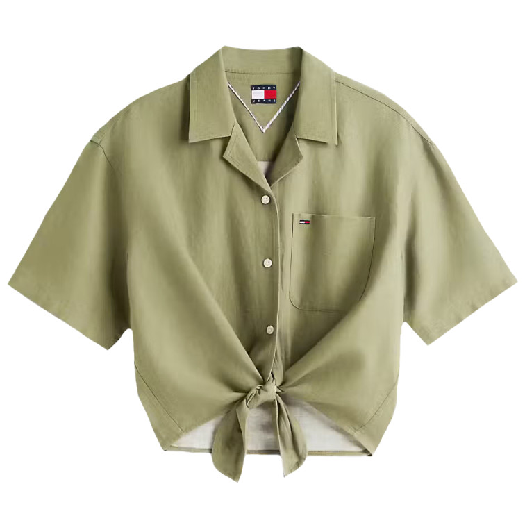 CAMISA MUJER  TOMMY HILFIGER TJW TIE FRONT LINEN SHIRT