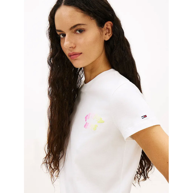 CAMISETA MUJER  TOMMY HILFIGER TJW REG TJ BUBBLE SS TEE EXT