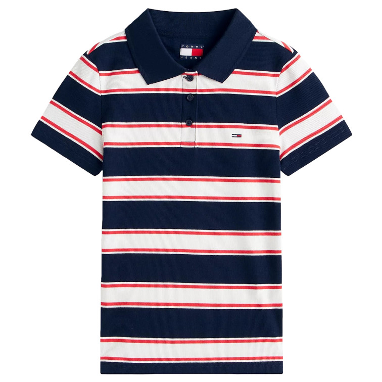 POLO ACANALADO MUJER TOMMY JEANS FIT SLIM