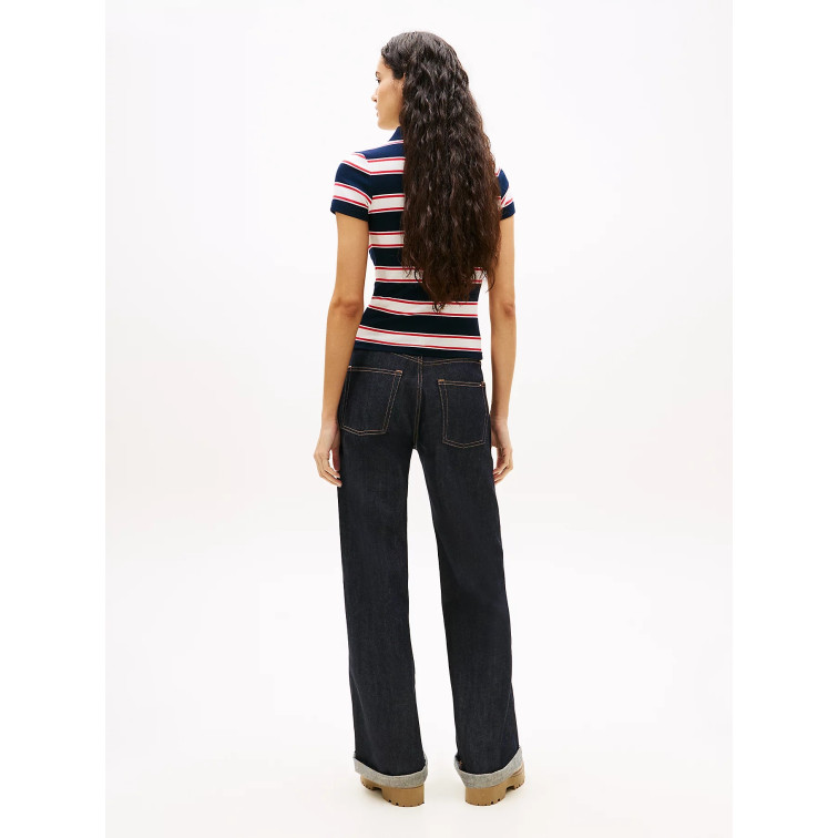 POLO ACANALADO MUJER TOMMY JEANS FIT SLIM
