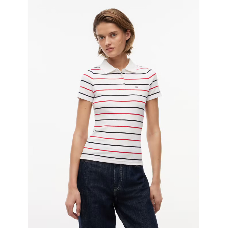 POLO MUJER  TOMMY HILFIGER TJW SLIM RIB SS POLO