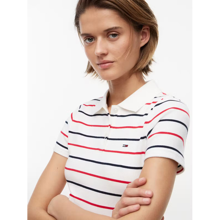 POLO MUJER  TOMMY HILFIGER TJW SLIM RIB SS POLO