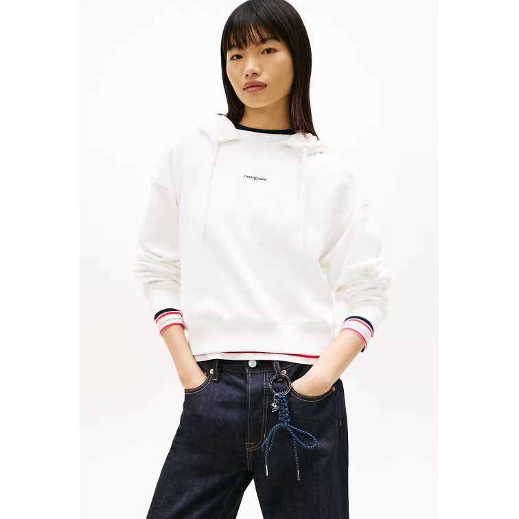 MUJER TJW BXY SH SCRIPT LABEL HOODIE YBL