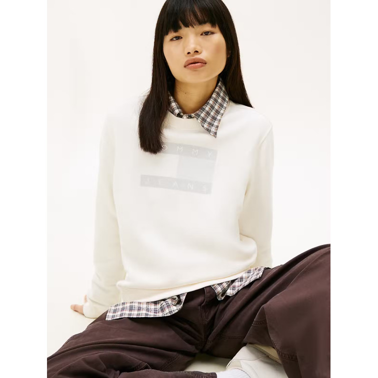 SUDADERA MUJER  TOMMY HILFIGER TJW REG TJ FLAG CREW