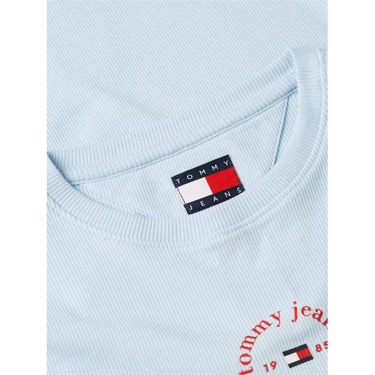 CAMISETA MUJER  TOMMY HILFIGER TJW SLIM ESS LOGO2 RIB TEE EXT