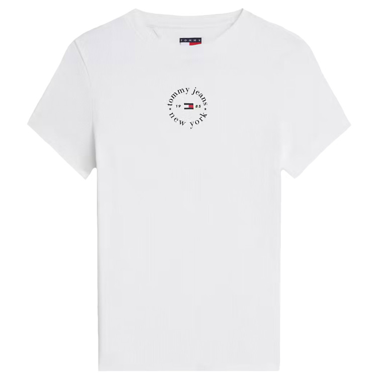 CAMISETA MUJER  TOMMY HILFIGER TJW SLIM ESS LOGO2 RIB TEE EXT