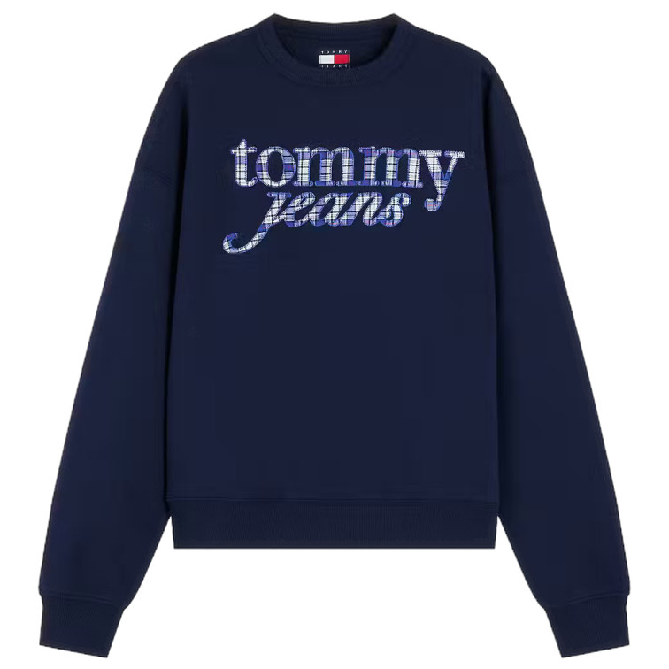 SUDADERA MUJER  TOMMY HILFIGER TJW BXY CHECK SCRIPT CREW