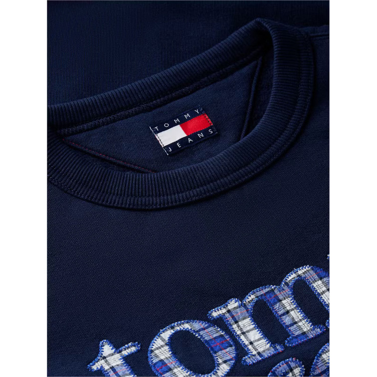 SUDADERA MUJER  TOMMY HILFIGER TJW BXY CHECK SCRIPT CREW
