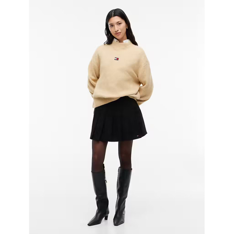 MUJER TJW MOCKNECK BADGE SWEATER EXT AB5