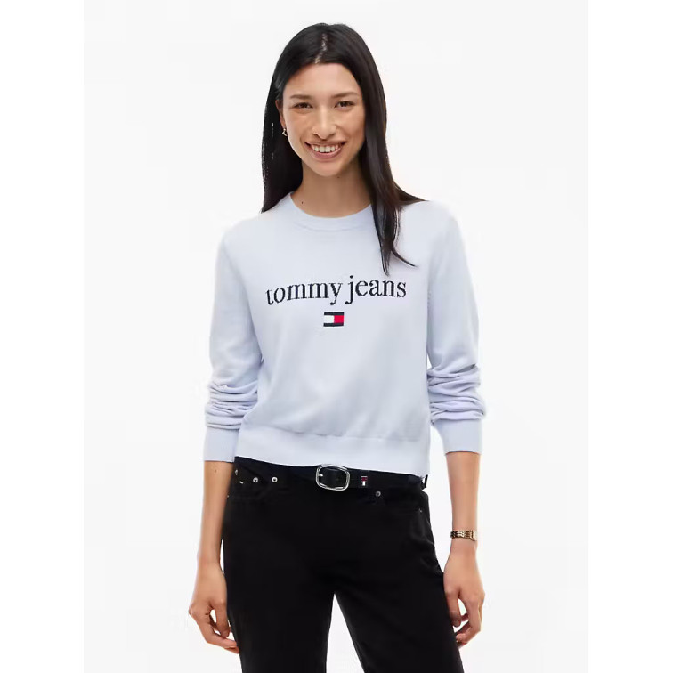 MUJER TJW ESSENTIAL LOGO SWEATER EXT C1N