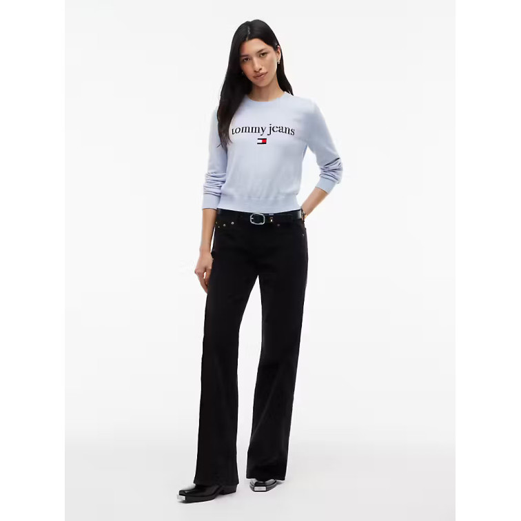 MUJER TJW ESSENTIAL LOGO SWEATER EXT C1N