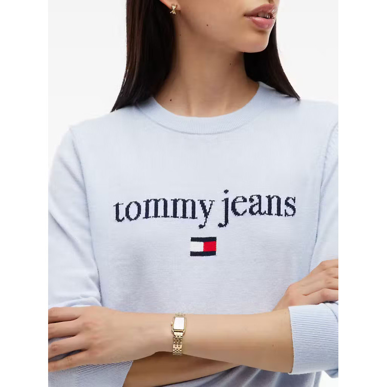 MUJER TJW ESSENTIAL LOGO SWEATER EXT C1N