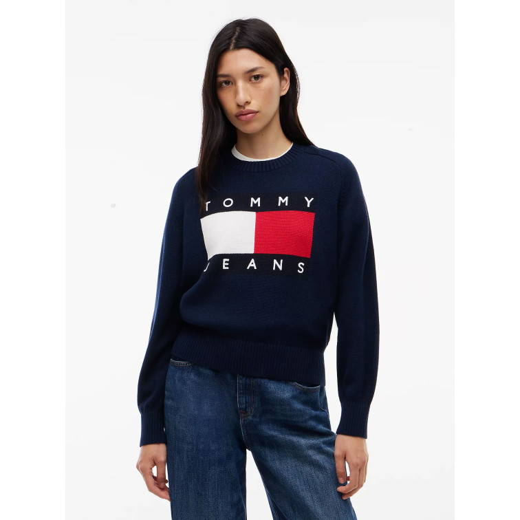 JERSEY MUJER  TOMMY HILFIGER TJW FLAG SWEATER EXT