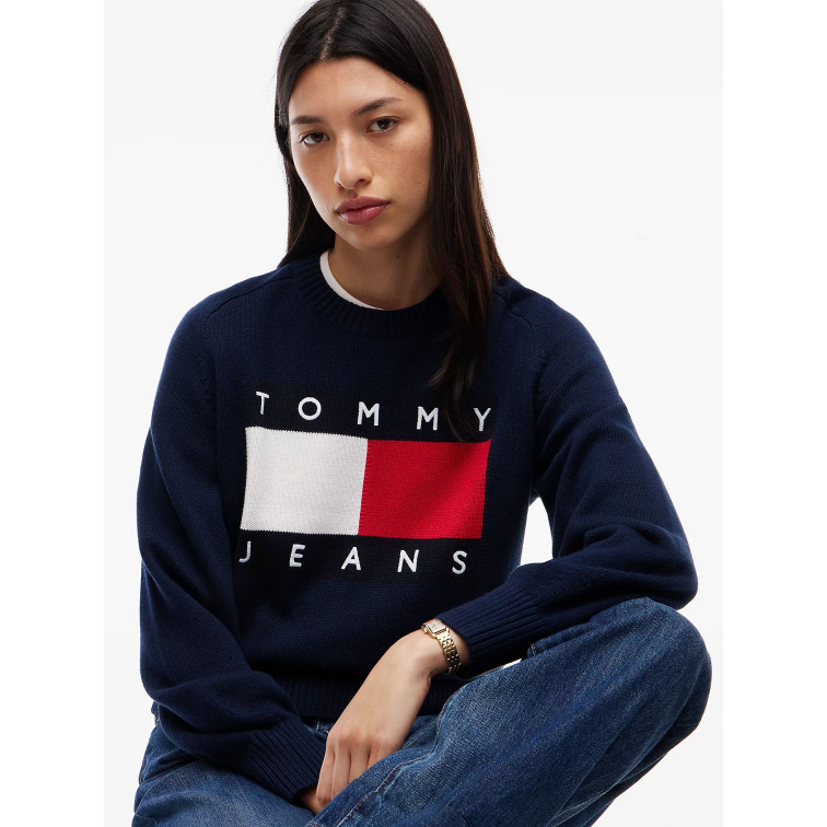 JERSEY MUJER  TOMMY HILFIGER TJW FLAG SWEATER EXT