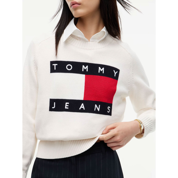 JERSEY MUJER  TOMMY HILFIGER TJW FLAG SWEATER EXT