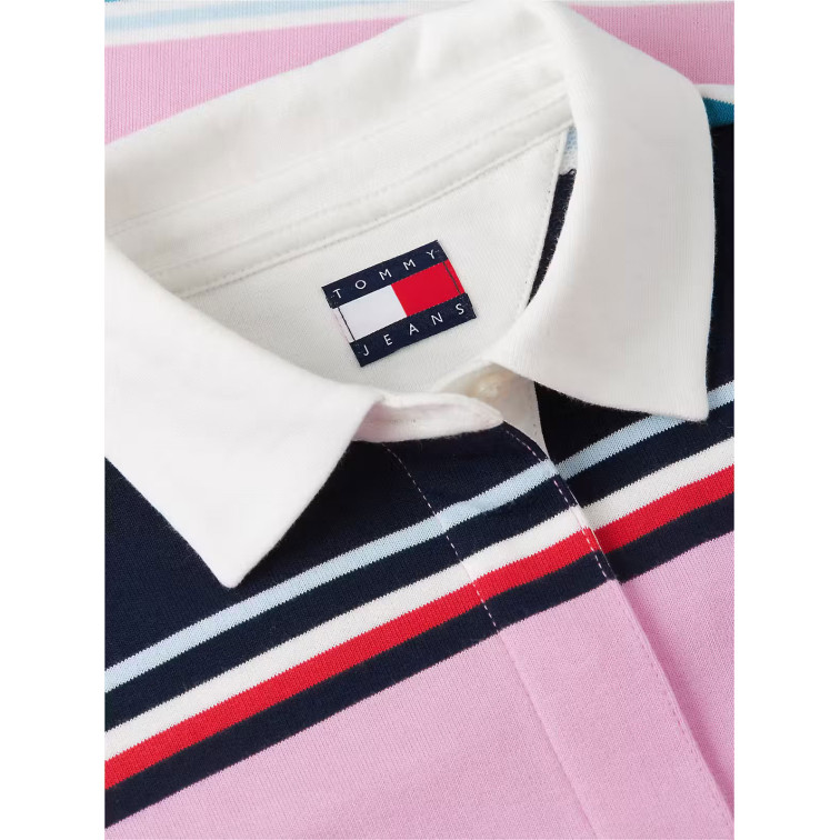 SUDADERA MUJER  TOMMY HILFIGER TJW RLX MULTI STRIPE RUGBY EXT