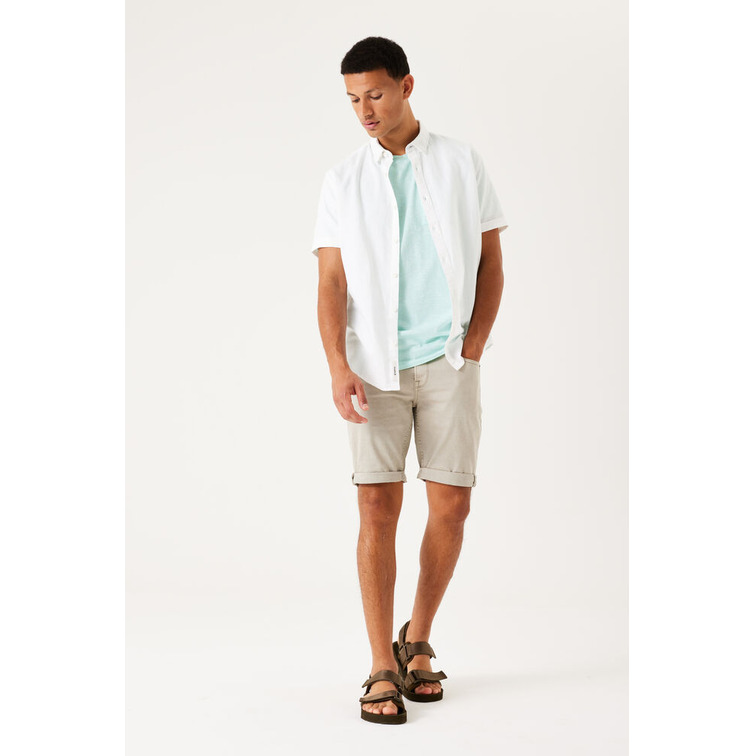 CAMISA DE MANGA CORTA EN MEZCLA DE LINO HOMBRE GARCIA JEANS