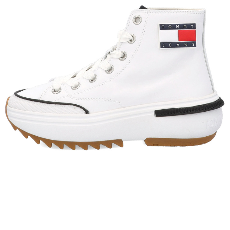 ZAPATILLA ALTA DE PIEL CON SUELA DENTADA MUJER TOMMY JEANS