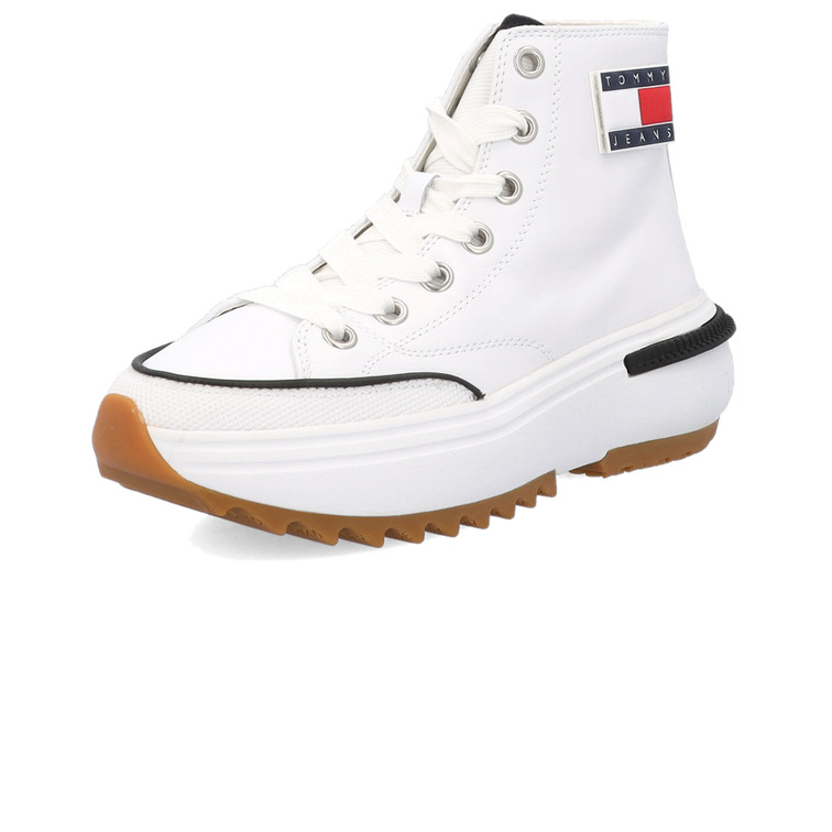 ZAPATILLA ALTA DE PIEL CON SUELA DENTADA MUJER TOMMY JEANS