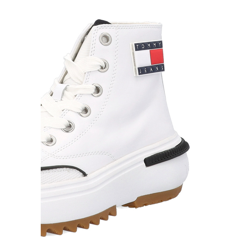 ZAPATILLA ALTA DE PIEL CON SUELA DENTADA MUJER TOMMY JEANS