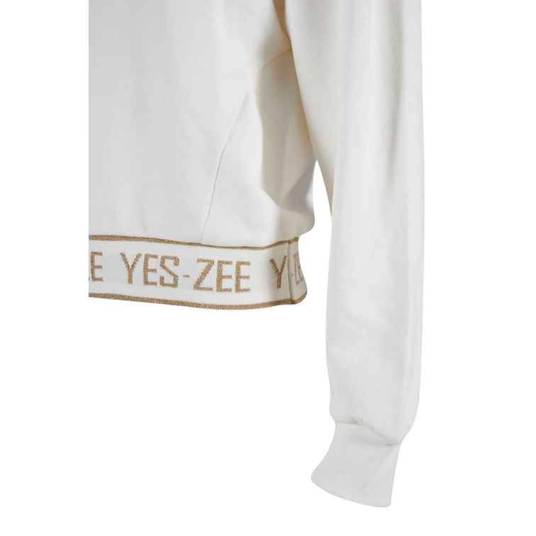 SUDADERA CORTA CON BAJO ELÁSTICO MUJER YESZEE