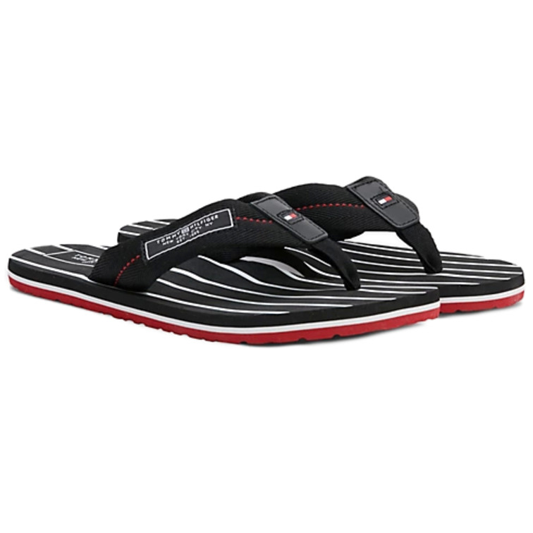 CHANCLA CON TIRAS DE TEJIDO TRENZADO Y LOGO HOMBRE TOMMY HILFIGER