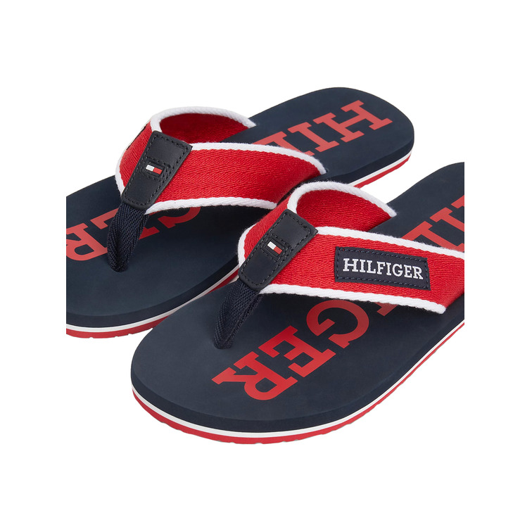 CHANCLAS HOMBRE TOMMY HILFIGER CON TIRAS DE TEJIDO TRENZADO