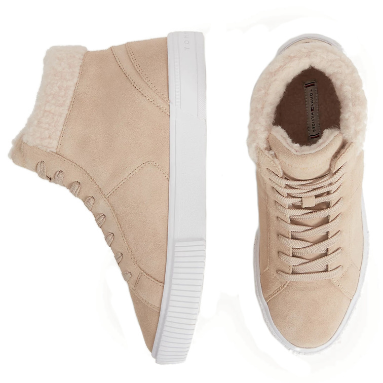 ZAPATILLA DE ANTE DE CORTE ALTO MUJER TOMMY HILFIGER