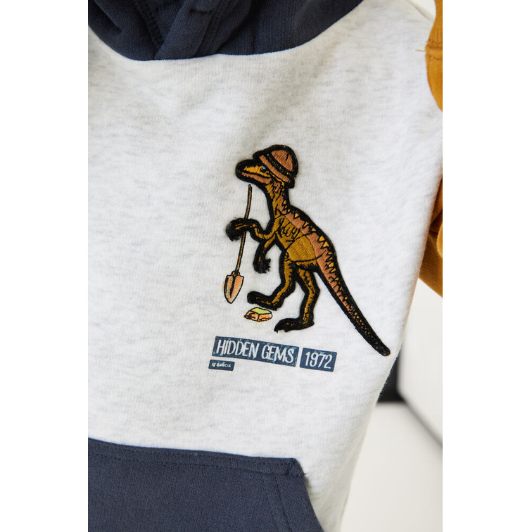 SUDADERA CON DISEÑO DE BLOQUES NIÑO GARCIA JEANS