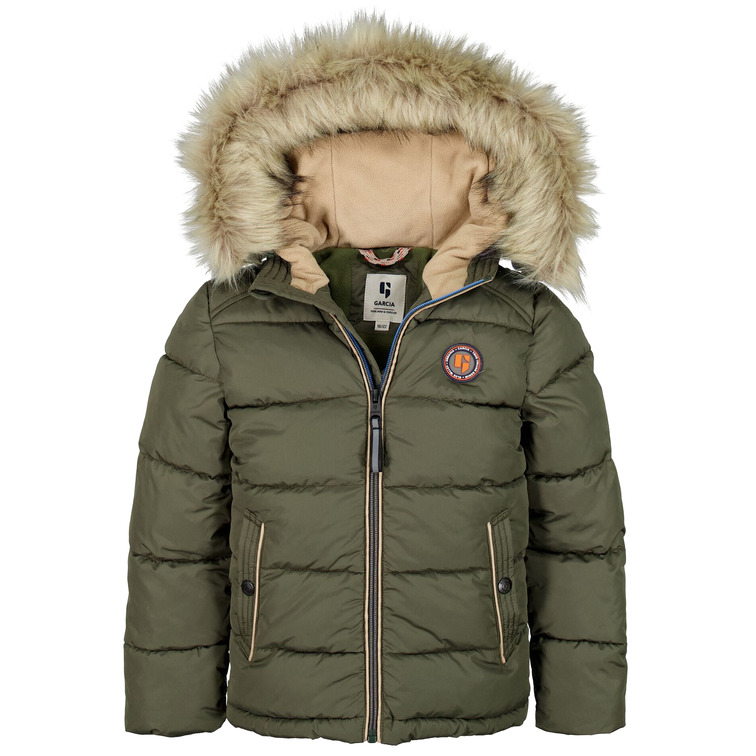 CAZADORA CON CAPUCHA CON PELO NIÑO GARCIA JEANS