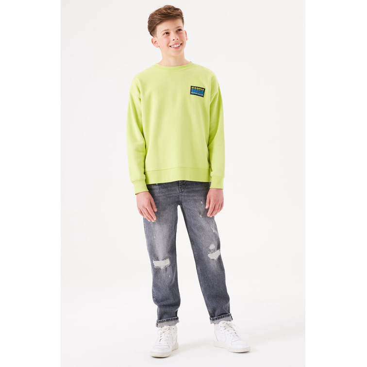 SUDADERA NEÓN CON PARCHE LOGO NIÑO GARCIA JEANS