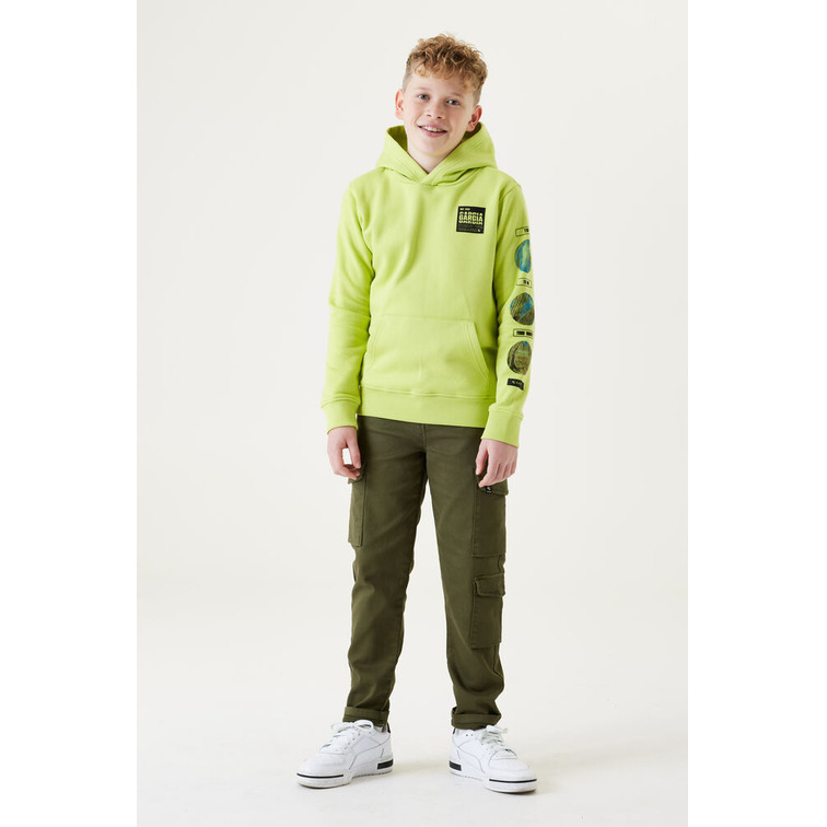 SUDADERA NEON ESTAMPADA CON CAPUCHA NIÑO GARCIA JEANS