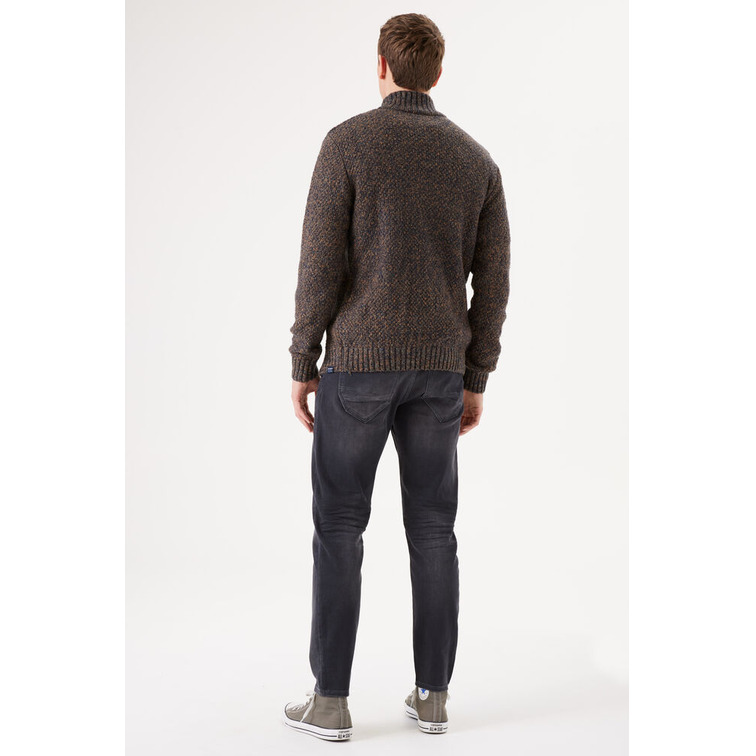 JERSEY DE PUNTO JASPEADO CON CUELLO CREMALLERA GARCIA JEANS