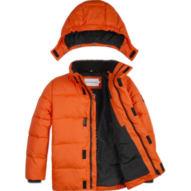 CAZADORA ACOLCHADA CON CAPUCHA DESMONTABLE NIÑO CALVIN KLEIN JEANS