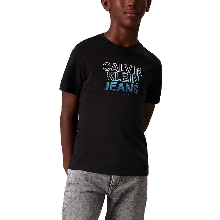 CAMISETA NIÑO CALVIN KLEIN CON LOGO FIT REGULAR