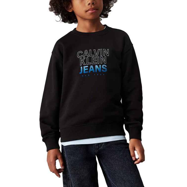 SUDADERA NIÑO CALVIN KLEIN CON LOGO FIT HOLGADO