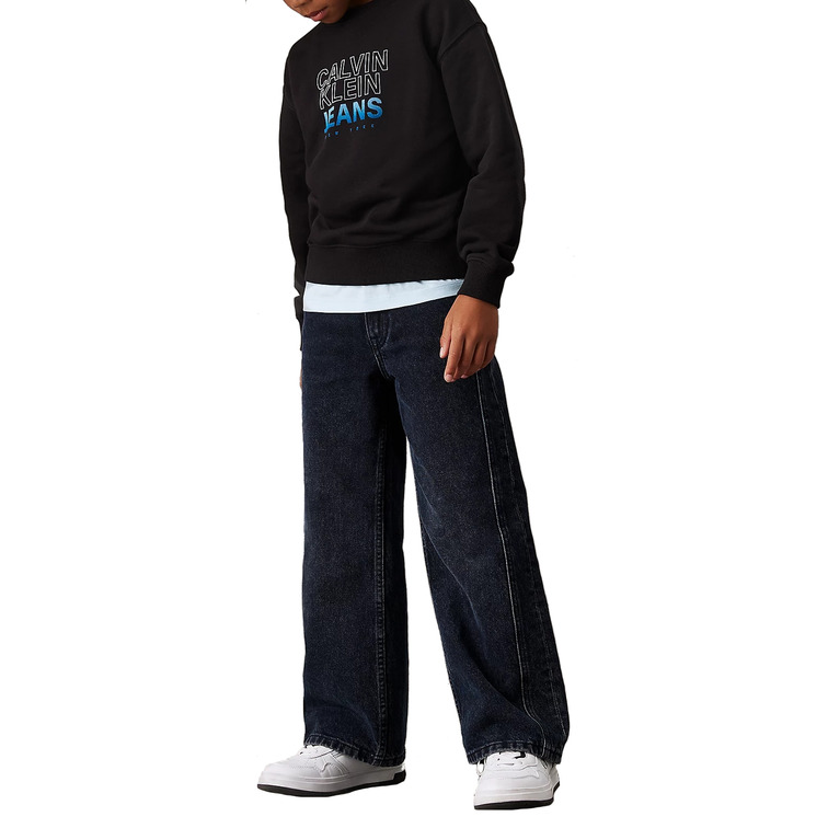 SUDADERA NIÑO CALVIN KLEIN CON LOGO FIT HOLGADO