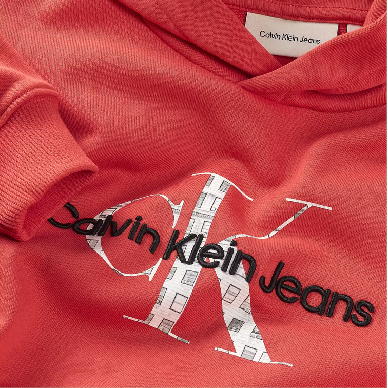 SUDADERA NIÑO  CALVIN KLEIN EMBRO LOGO HOODIE