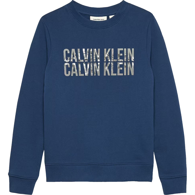 SUDADERA NIÑO  CALVIN KLEIN TERRY SEASONAL LOGO CN