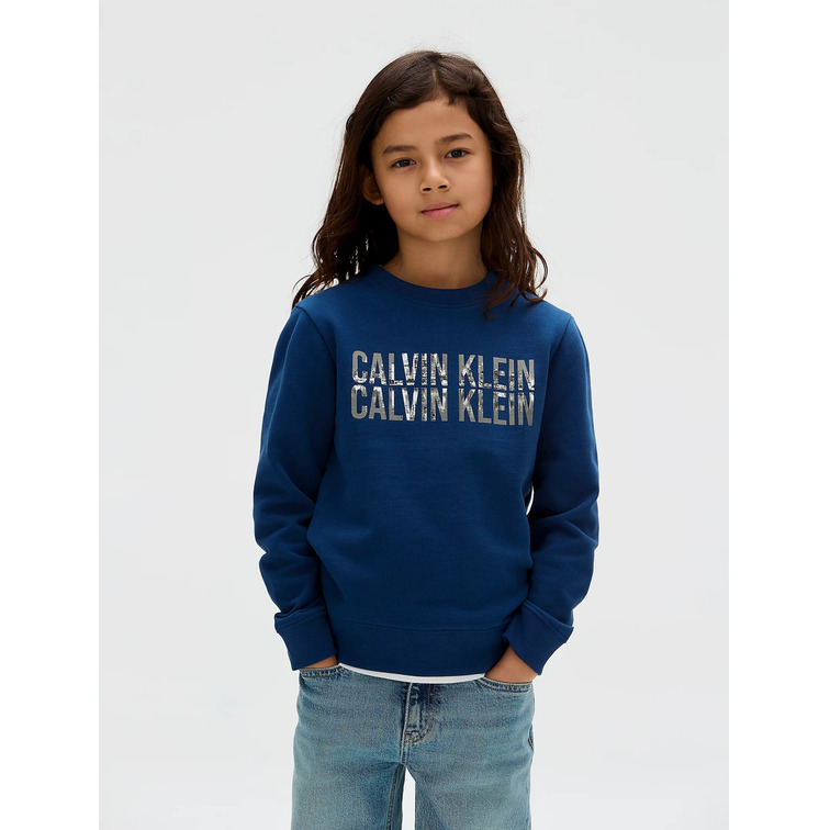 SUDADERA NIÑO  CALVIN KLEIN TERRY SEASONAL LOGO CN