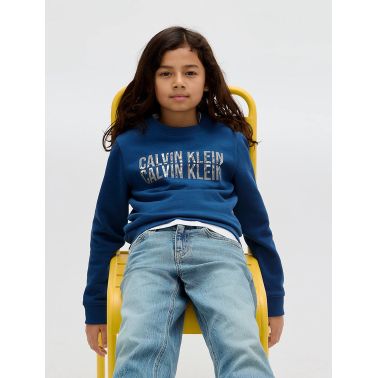 SUDADERA NIÑO  CALVIN KLEIN TERRY SEASONAL LOGO CN