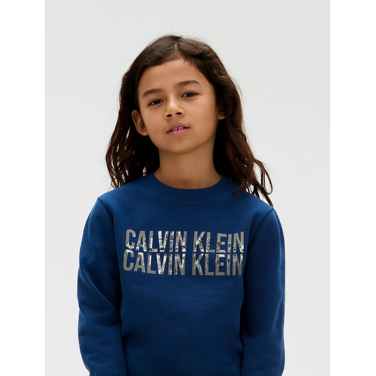 SUDADERA NIÑO  CALVIN KLEIN TERRY SEASONAL LOGO CN