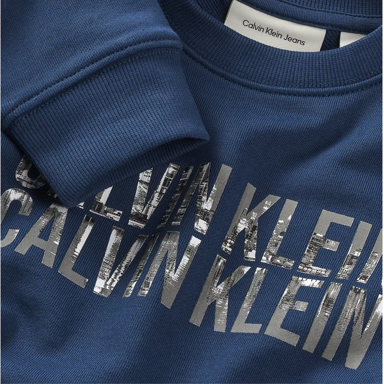 SUDADERA NIÑO  CALVIN KLEIN TERRY SEASONAL LOGO CN