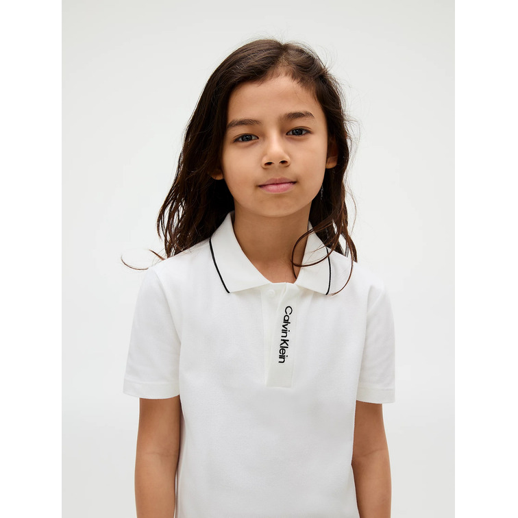POLO NIÑO  CALVIN KLEIN EMBRO. CK LOGO PIQUE POLO
