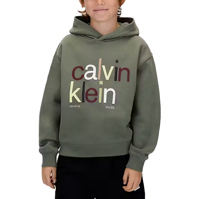 SUDADERA NIÑO  CALVIN KLEIN COLOR LOGO GRAPHIC TERRY HOODI