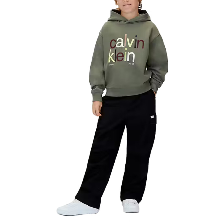 SUDADERA NIÑO  CALVIN KLEIN COLOR LOGO GRAPHIC TERRY HOODI